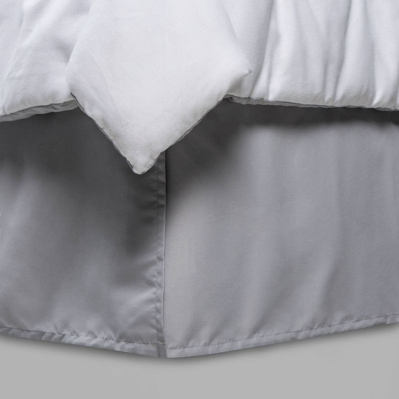slide 4 of 4, 8pc Queen Applique Border Comforter Set White/Gray - Threshold™: Embroidered, OEKO-TEX Certified, Herringbone, 1 ct