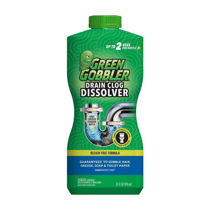 slide 1 of 10, Green Gobbler Drain Clog Dissolver - 31 fl oz, 31 fl oz