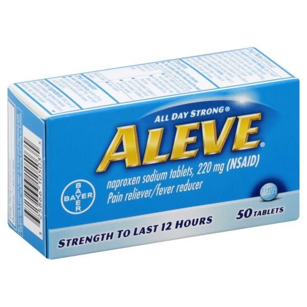 slide 1 of 1, Aleve Pain Reliever/Fever Reducer Tablets, 50 ct