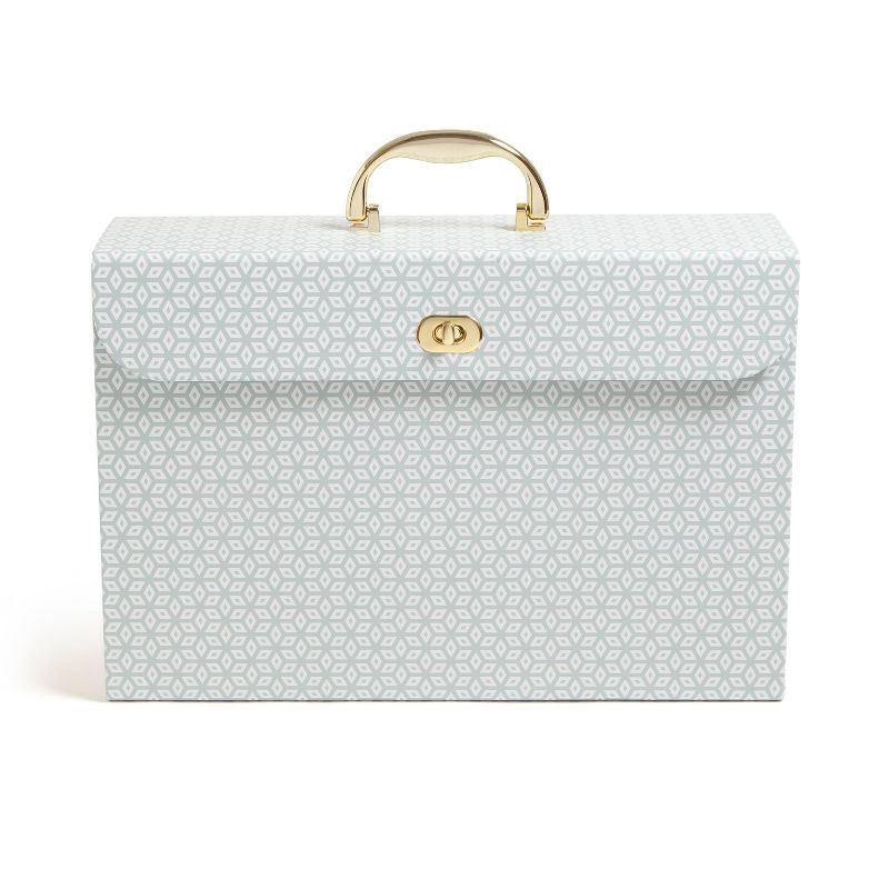 slide 1 of 7, U Brands 19 Pocket Expanding File Folder Powder Blue: Accordion File Organizer, 1400 Sheet Capacity, 15.5" x 10.6", 1400 sheets