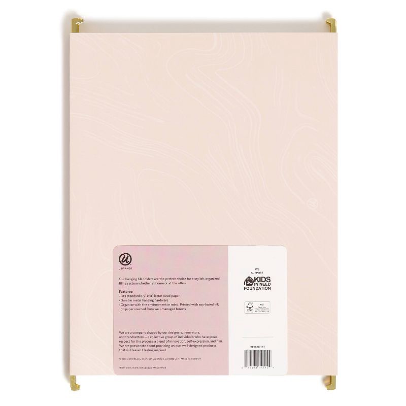 slide 3 of 6, U Brands 6ct Hanging File Folders Natural Contours, 6 ct