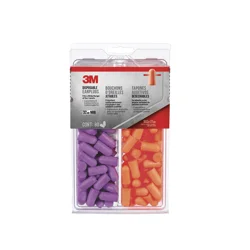 3M Disposable Earplugs, Orange and Purple