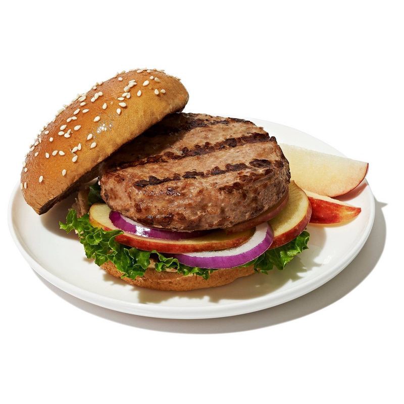 slide 3 of 4, Mighty Spark Food Co. Mighty Spark Bacon Bursting Ground Turkey Burger Patties - 8oz, 8 oz