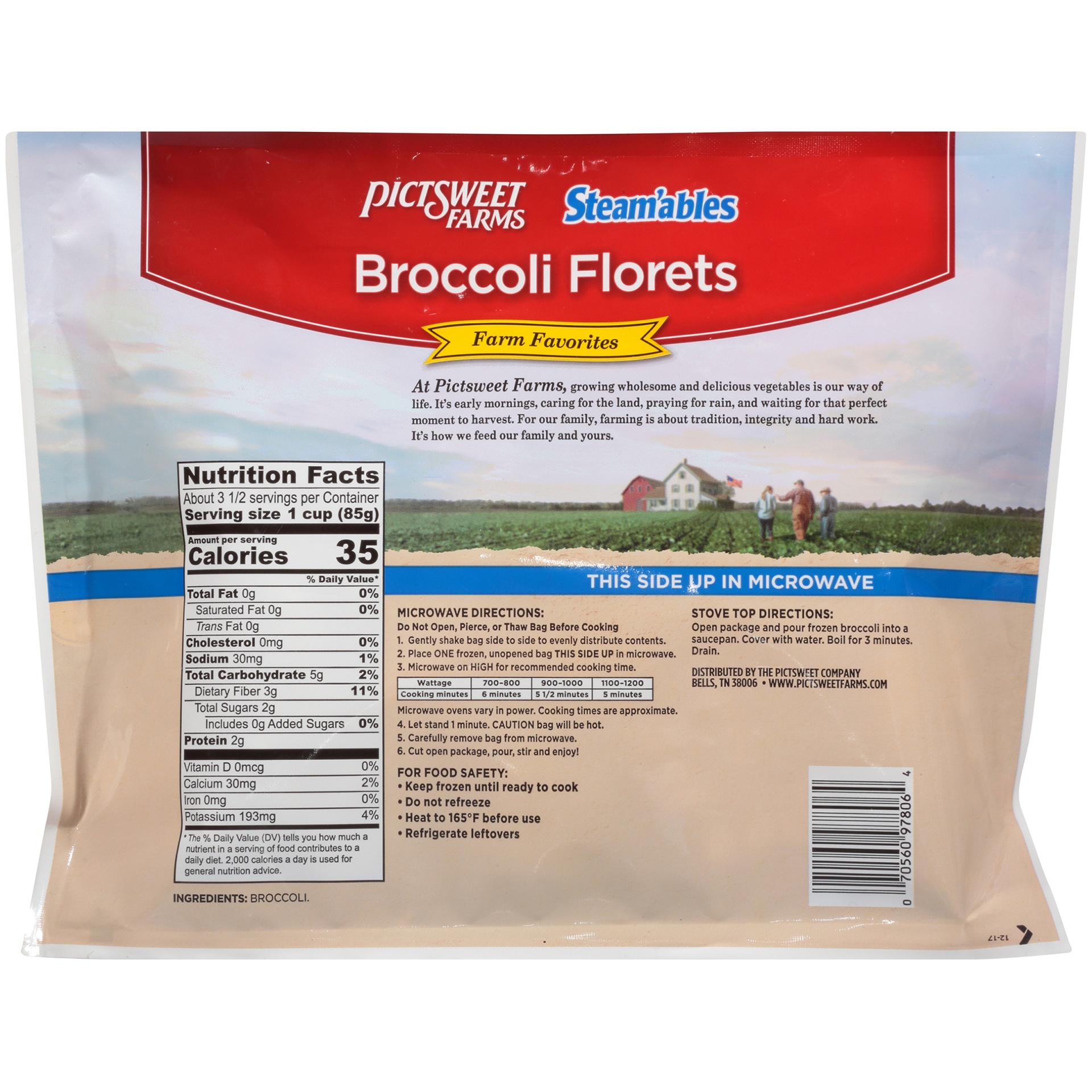 slide 4 of 6, PictSweet Deluxe Steam'ables Broccoli Florets, 10 oz
