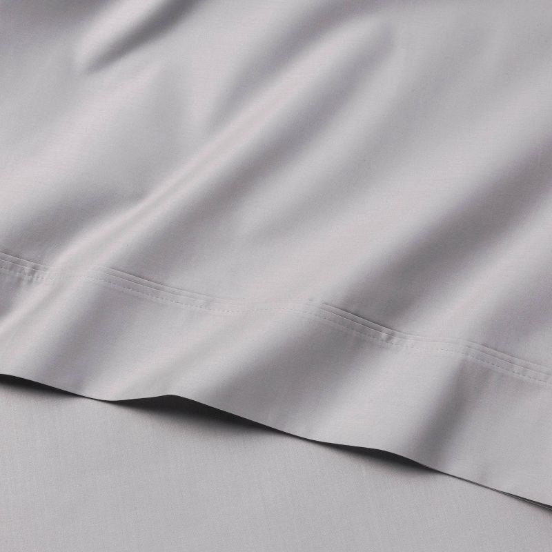 slide 3 of 4, Queen 6pc 800 Thread Count Solid Sheet Set Light Gray - Threshold™, 6 ct