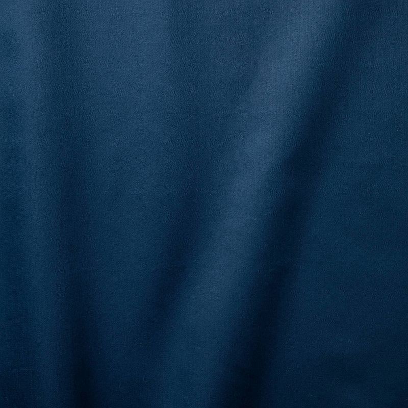 slide 4 of 4, Queen 6pc 800 Thread Count Solid Sheet Set Indigo - Threshold™: Cotton Sateen, 4 Pillowcases, Deep Pocket, 6 ct