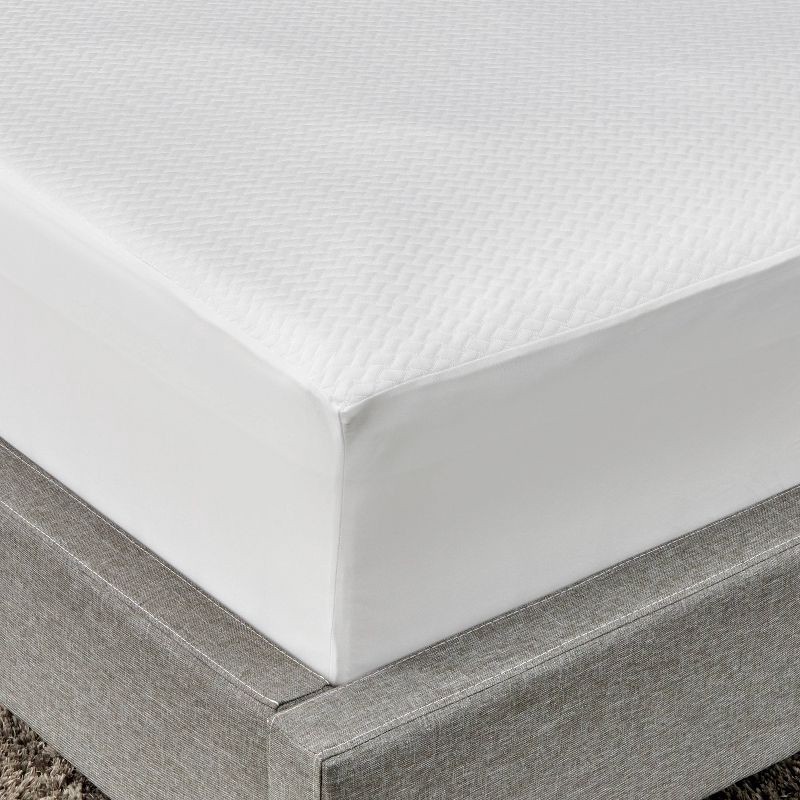 slide 3 of 6, Allerease King Perfect Protection Quilted Luxury Waterproof Machine Washable Fitted Mattress Protector: Hypoallergenic, OEKO-TEX Certified, 1 ct