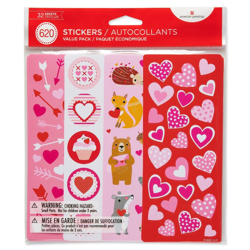 slide 3 of 4, American Greetings 620ct Valentine's Day Stickers Mega Variety Pack, 620 ct