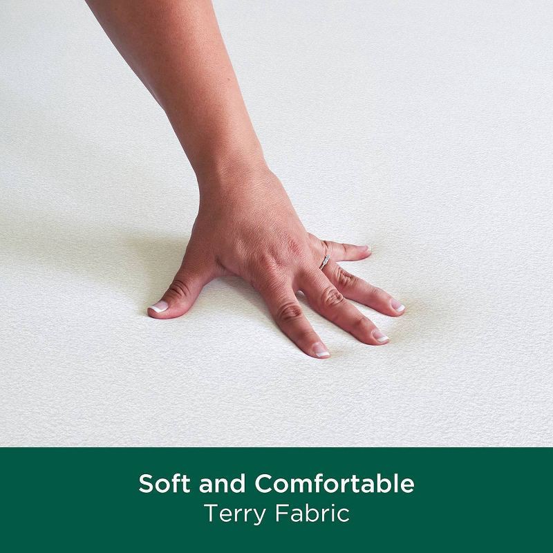 slide 5 of 8, Allerease Full Perfect Protection Soft Waterproof Machine Washable Fitted Mattress Protector: Hypoallergenic, OEKO-TEX Certified, 1 ct