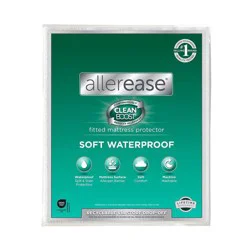 Allerease Queen Clean Boost Waterproof Fitted Mattress Protector: Hypoallergenic, OEKO-TEX Certified