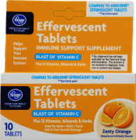 slide 1 of 1, Kroger Zesty Orange Effervescent Tablets, 10 ct