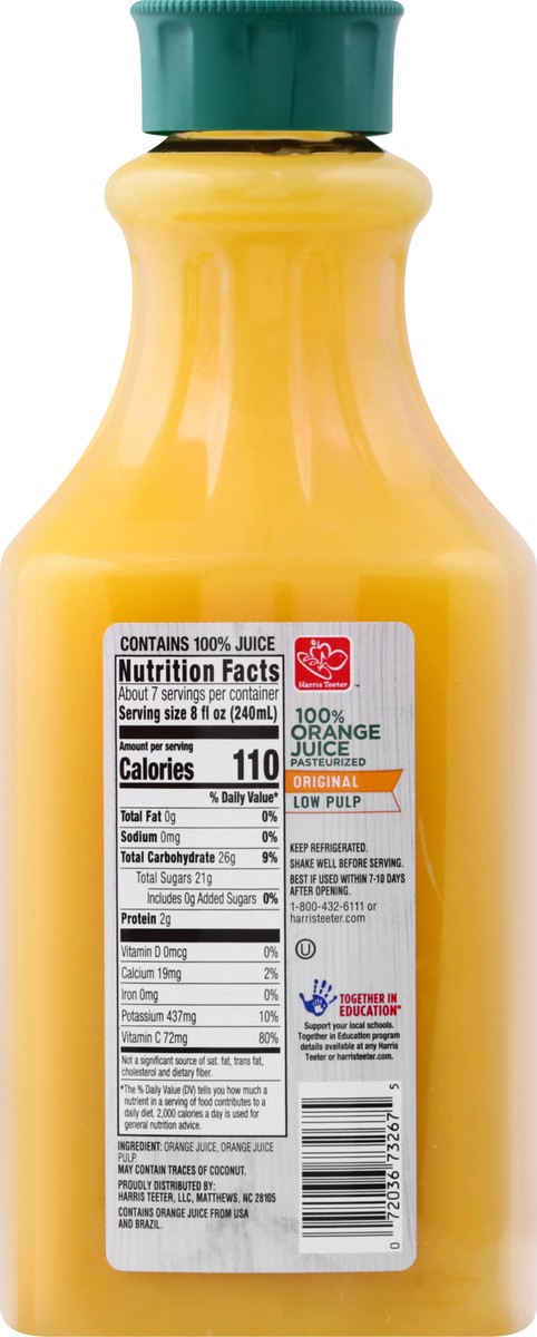 slide 11 of 13, Harris Teeter Orig Low Pulp Orange Jc, 1 ct