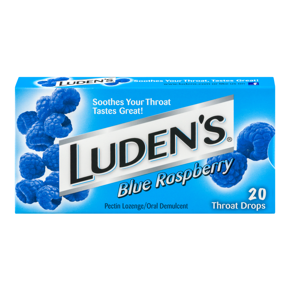 slide 1 of 1, Prestige Brands, Inc. Luden's Throat Drops Blue Raspberry, 20 ct