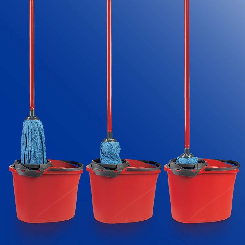 slide 6 of 9, O-Cedar Microfiber Cloth Mop & QuickWring Bucket System with 1 Extra Refill, 1 ct