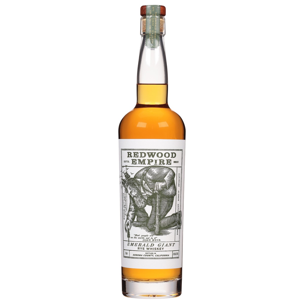 slide 1 of 9, Redwood Empire Emerald Giant Rye Whiskey 750 ml, 750 ml