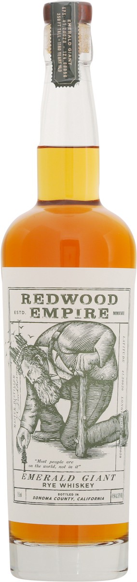 slide 2 of 9, Redwood Empire Emerald Giant Rye Whiskey 750 ml, 750 ml