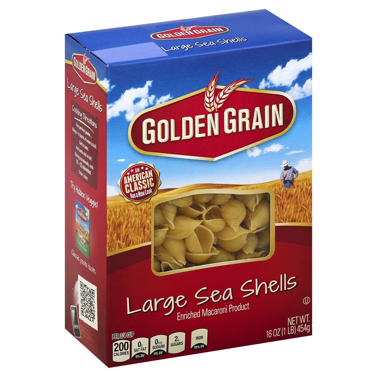 slide 4 of 5, Golden Grain Sea Shells 16 oz, 16 oz
