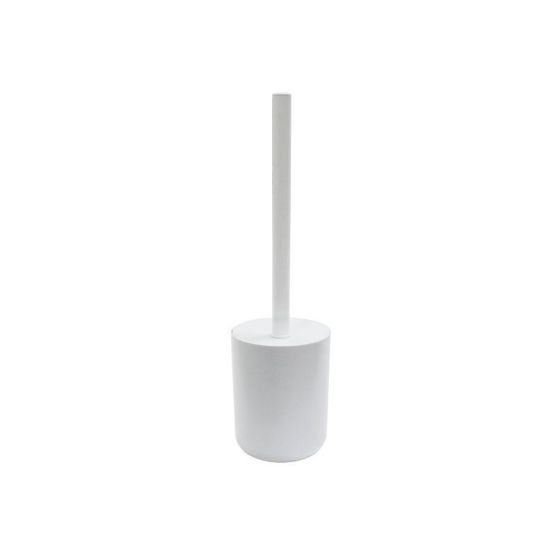 slide 6 of 6, Modern Toilet Brush White - Threshold™: Plastic Scrubber & Holder Set for Bathroom Cleaning, 15.5" Height, 1 ct