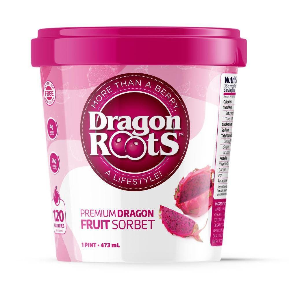 slide 1 of 5, Acai Roots Premium Dragon Fruit Sorbet, 16 oz