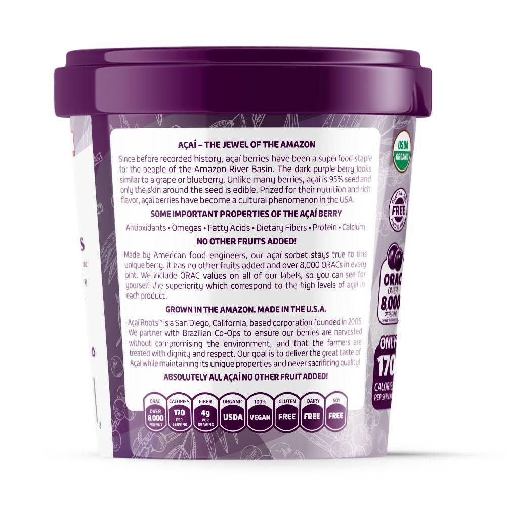 slide 3 of 5, Acai Roots Organic Premium Acai Sorbet, 16 oz