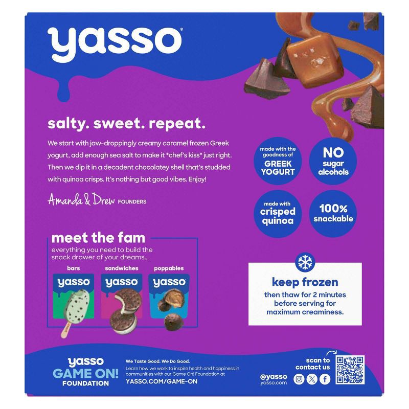slide 2 of 9, Yasso Frozen Greek Yogurt Indulgent Caramel Dark Chocolate Crunch - 4ct, 4 ct