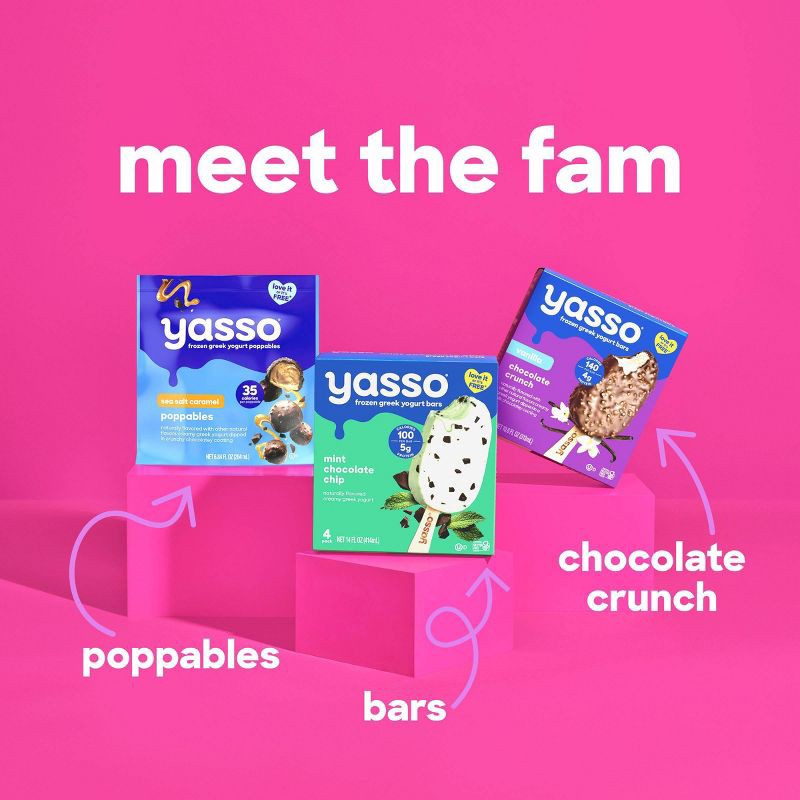 slide 3 of 9, Yasso Frozen Greek Yogurt Indulgent Caramel Dark Chocolate Crunch - 4ct, 4 ct