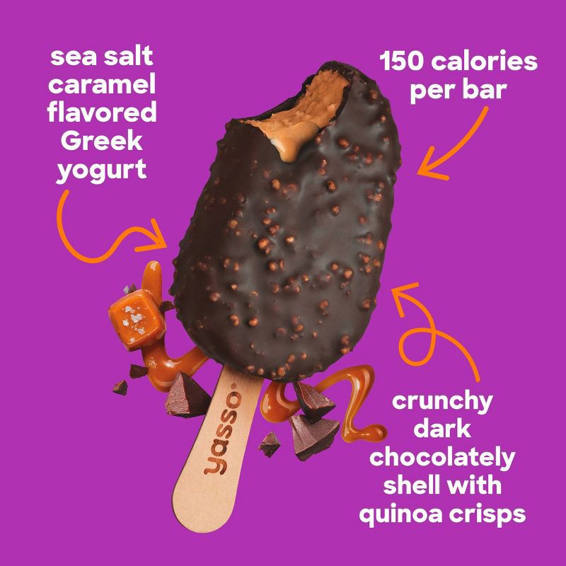 slide 5 of 9, Yasso Frozen Greek Yogurt Indulgent Caramel Dark Chocolate Crunch - 4ct, 4 ct