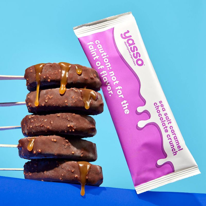 slide 9 of 11, Yasso Frozen Greek Yogurt Indulgent Caramel Dark Chocolate Crunch - 4ct, 4 ct