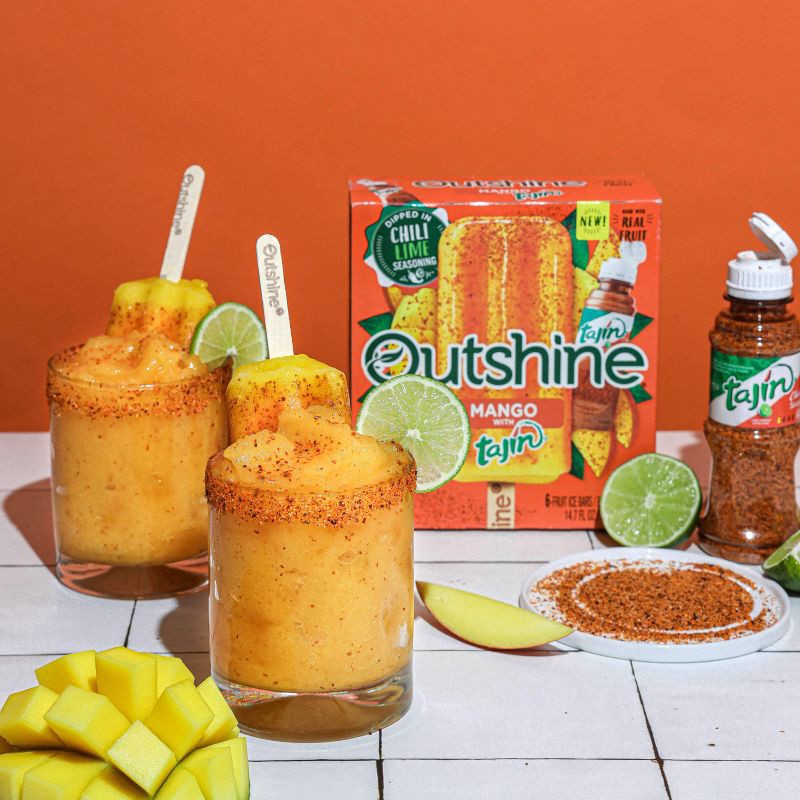 slide 2 of 9, Outshine Mango with Tajin Frozen Fruit Bar - 6ct, 6 ct