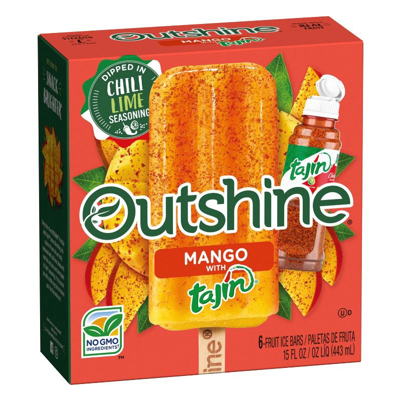 slide 7 of 9, Outshine Mango with Tajin Frozen Fruit Bar - 6ct, 6 ct