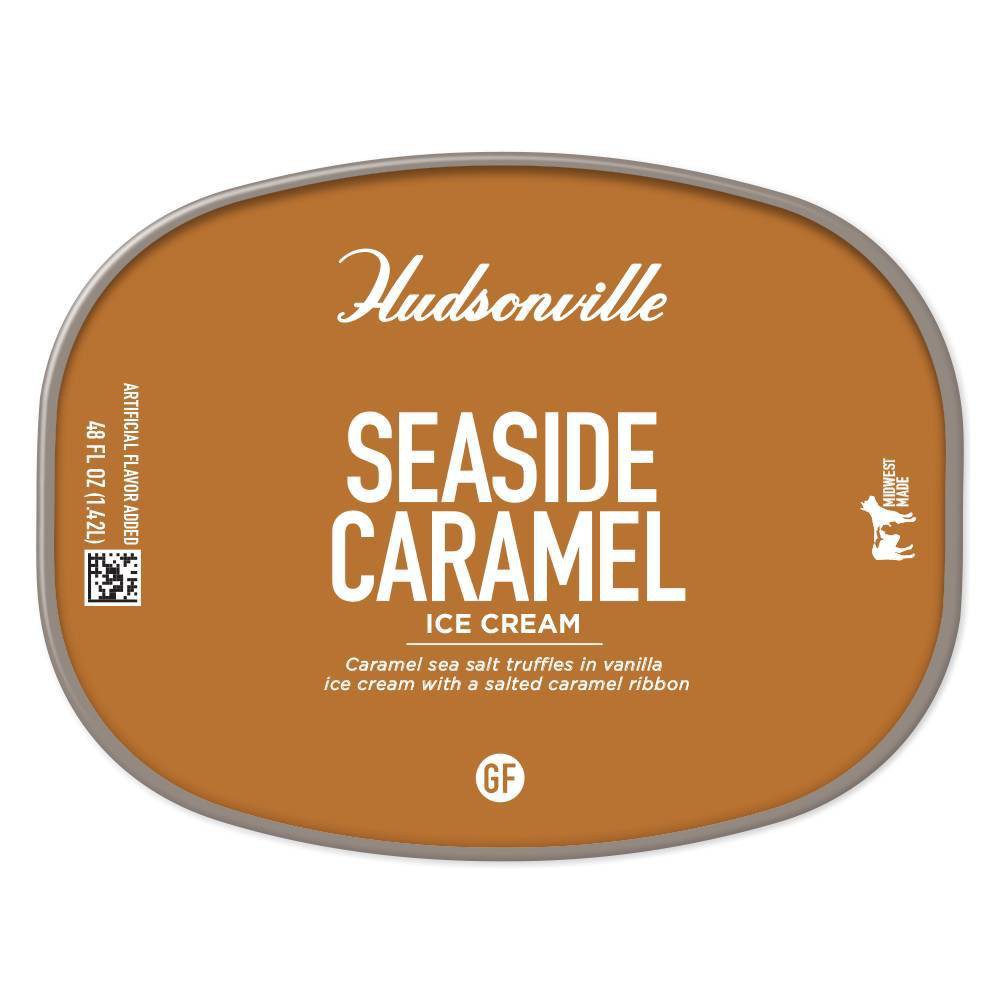 slide 3 of 3, Hudsonville Ice Cream Seaside Caramel, 48 fl oz