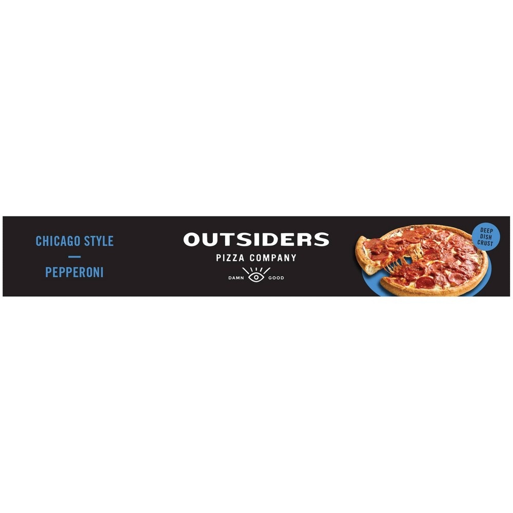 slide 7 of 9, Outsiders Pizza Company Outsiders Chicago Style Pepperoni Frozen Pizza, 25.9 oz