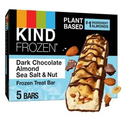 Kind Frozen Dark Chocolate Almond Sea Salt & Nut Plant Based Frozen Treat Bars - 8 fl oz/5ct