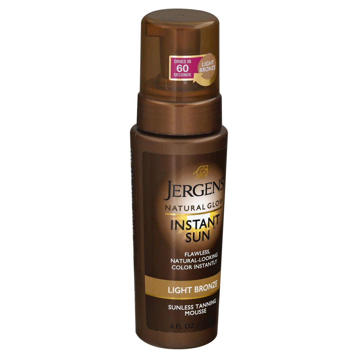 slide 4 of 11, Jergens Natural Glow Instant Sun Body Mousse, Self Tanner for Light Bronze Tan, Sunless Tanning Body Bronzer, Fake Tan for Fair to Medium Skin, 6 Ounce, 6 fl oz