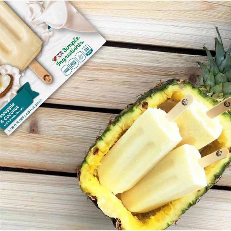 slide 2 of 4, JonnyPops Pineapple Coconut & Cream Frozen Fruit Bars - 4pk/8.25 fl oz, 4 ct, 8.25 fl oz