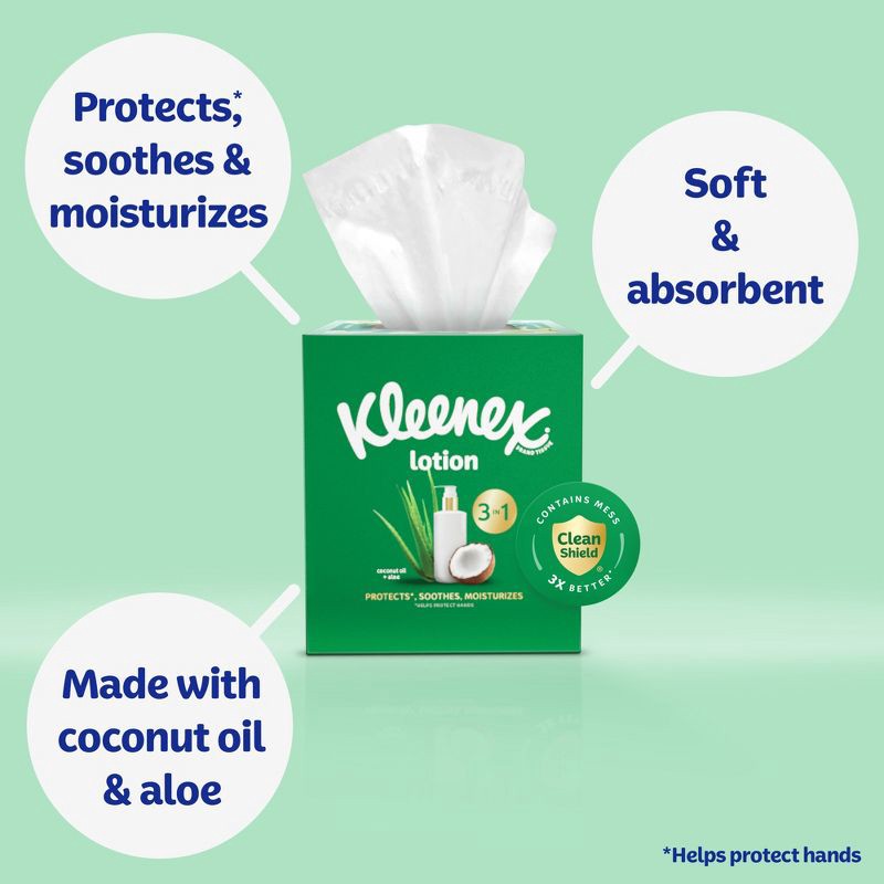 slide 3 of 11, Kleenex Lotion 3-Ply Facial Tissue - 4pk/240ct, 4 pk; 240 ct