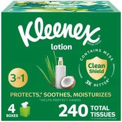 Kleenex Lotion 3-Ply Facial Tissue - 4pk/240ct