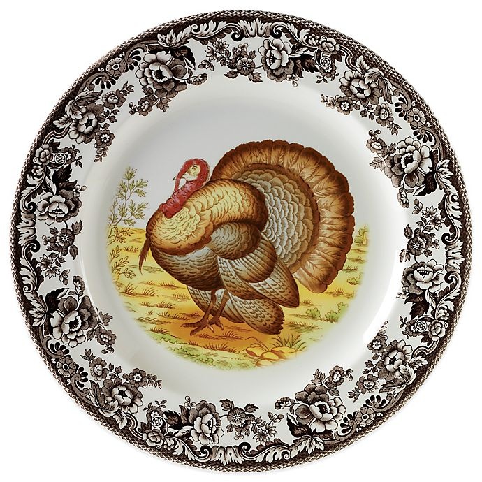 slide 1 of 4, Spode Woodland Turkey Salad Plate, 1 ct