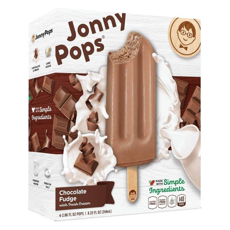 slide 2 of 4, JonnyPops Dark Chocolate & Cream Frozen Bars - 4pk/8.25 fl oz, 4 ct, 8.25 fl oz