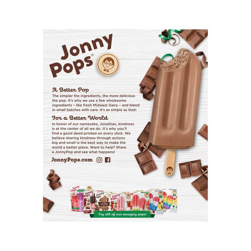 slide 3 of 4, JonnyPops Dark Chocolate & Cream Frozen Bars - 4pk/8.25 fl oz, 4 ct, 8.25 fl oz