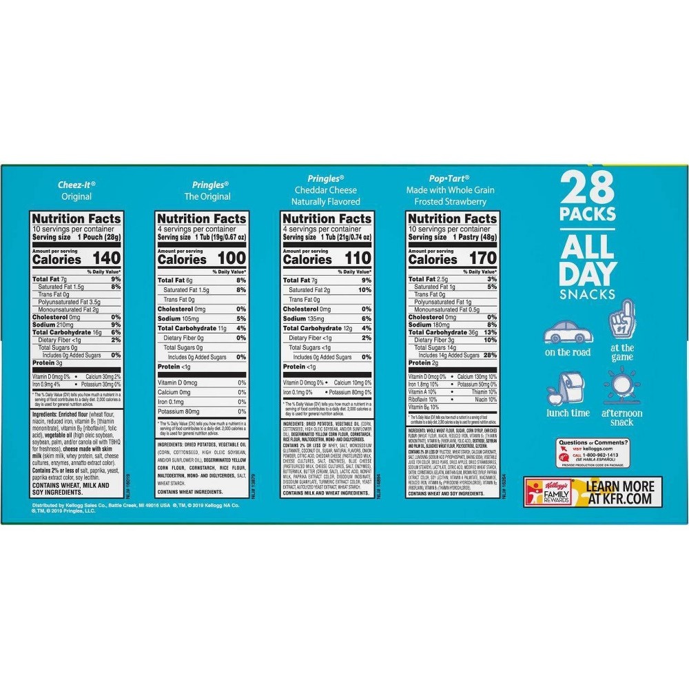 slide 5 of 5, Kellogg's All Day Variety Multipack 28ct, 28 ct