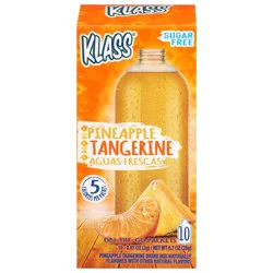 Klass Aguas Frescas Sugar Free Pineapple Tangerine Drink Mix 10 - 0.07 oz On-The-Go Packets