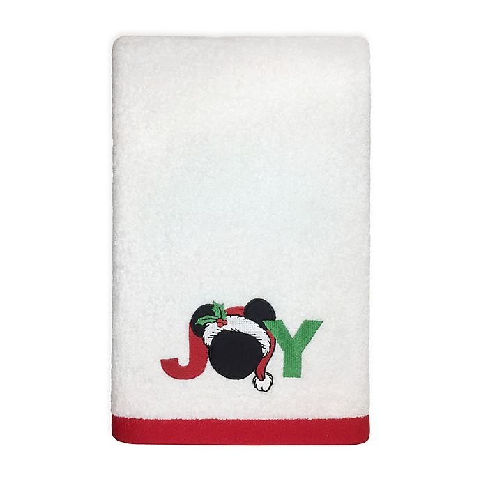 slide 1 of 2, Disney Holiday Mickey Mouse Joy Bath Towel, 1 ct