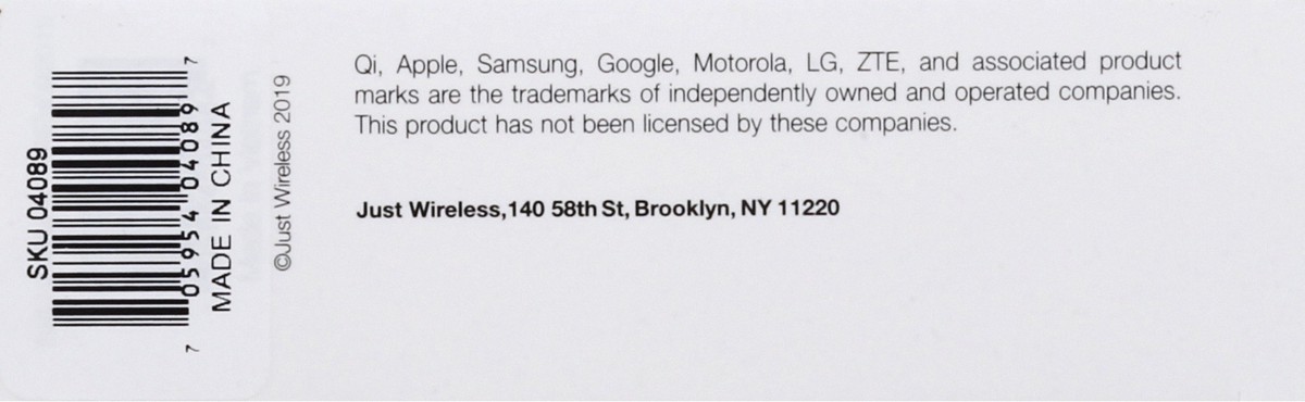 slide 4 of 6, Just Wireless Charging Pad, Qi Wireless, 10 Watts, 1 ct