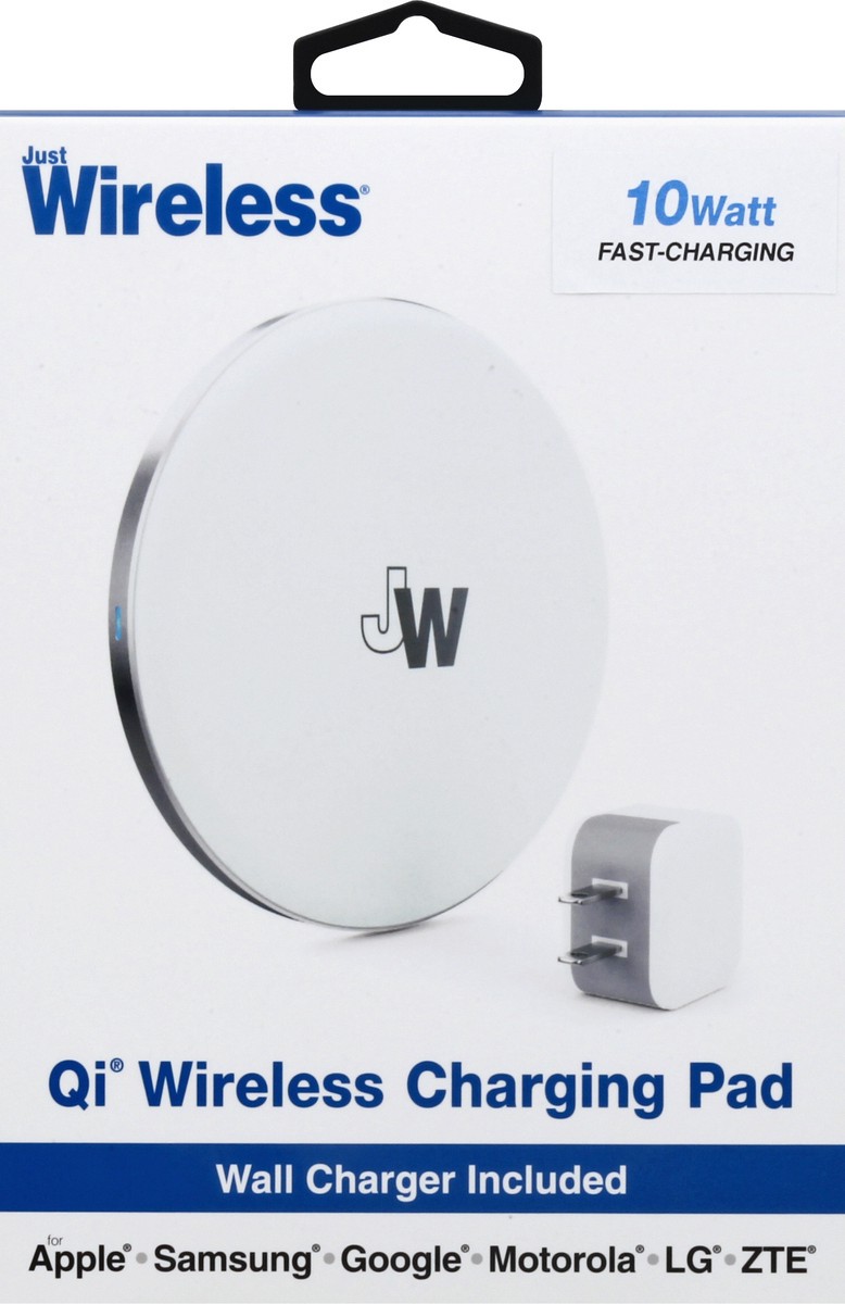 slide 6 of 6, Just Wireless Charging Pad, Qi Wireless, 10 Watts, 1 ct