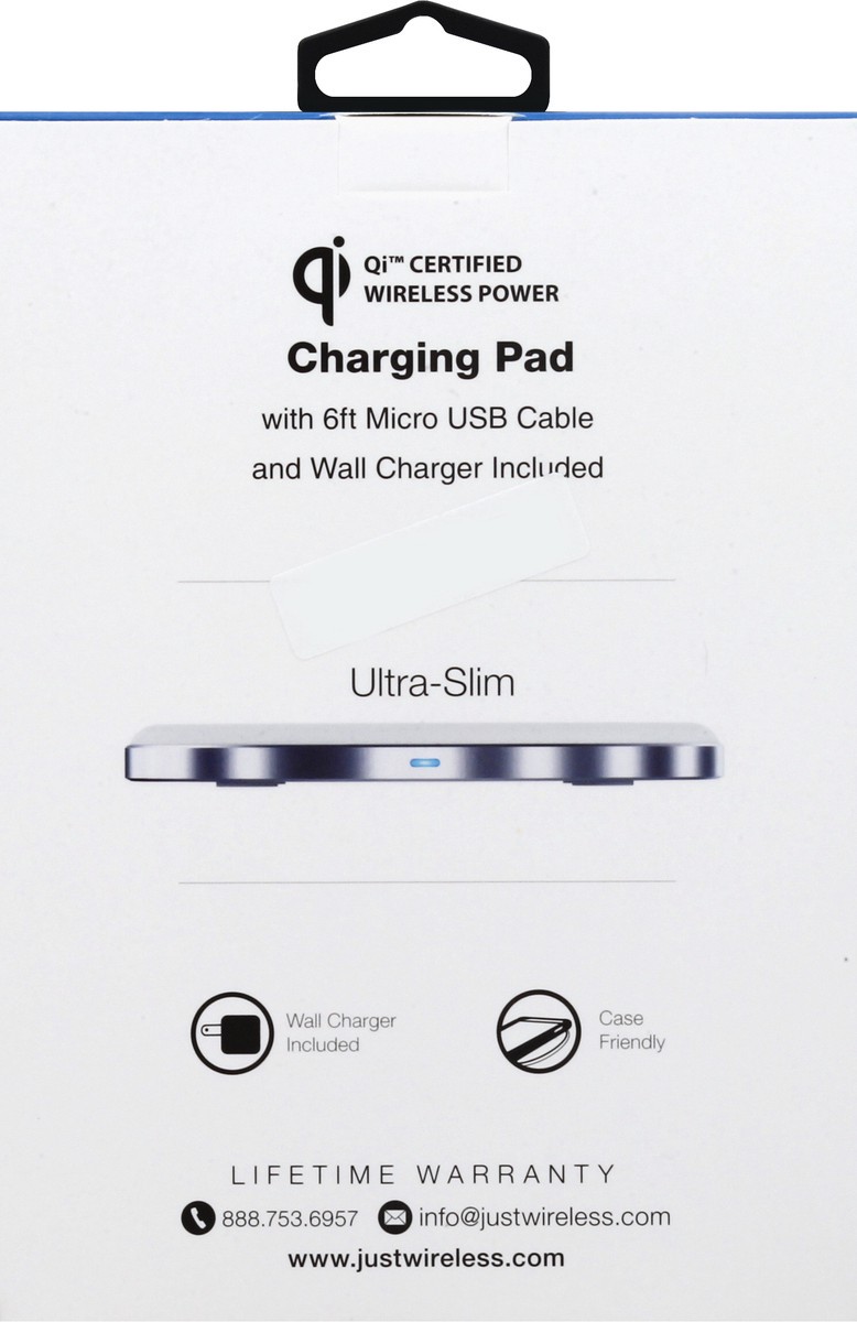 slide 3 of 6, Just Wireless Charging Pad, Qi Wireless, 10 Watts, 1 ct