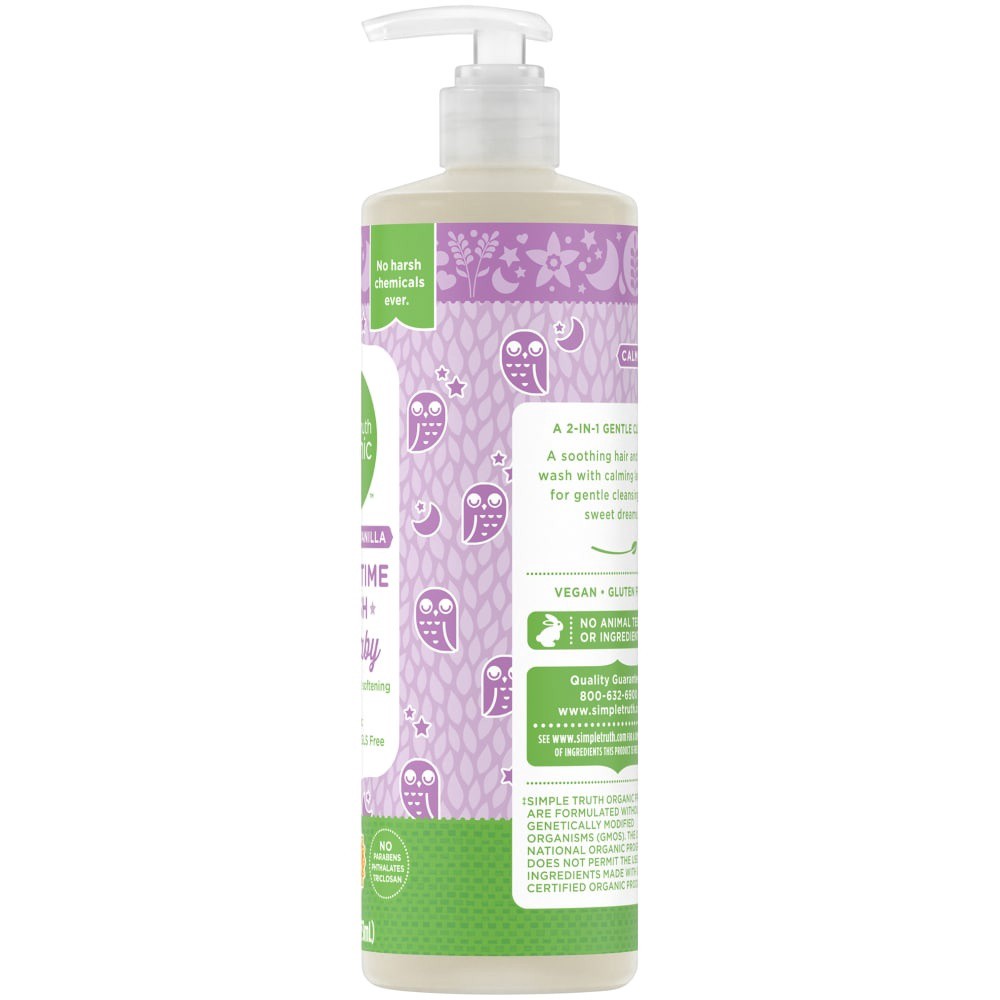 slide 5 of 5, Simple Truth Organic Lavender Vanilla Night Time Baby Wash, 16 fl oz