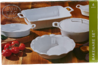 slide 1 of 1, Dash of That Stoneware Bake Ware 6 Piece Set - White, 1 ct