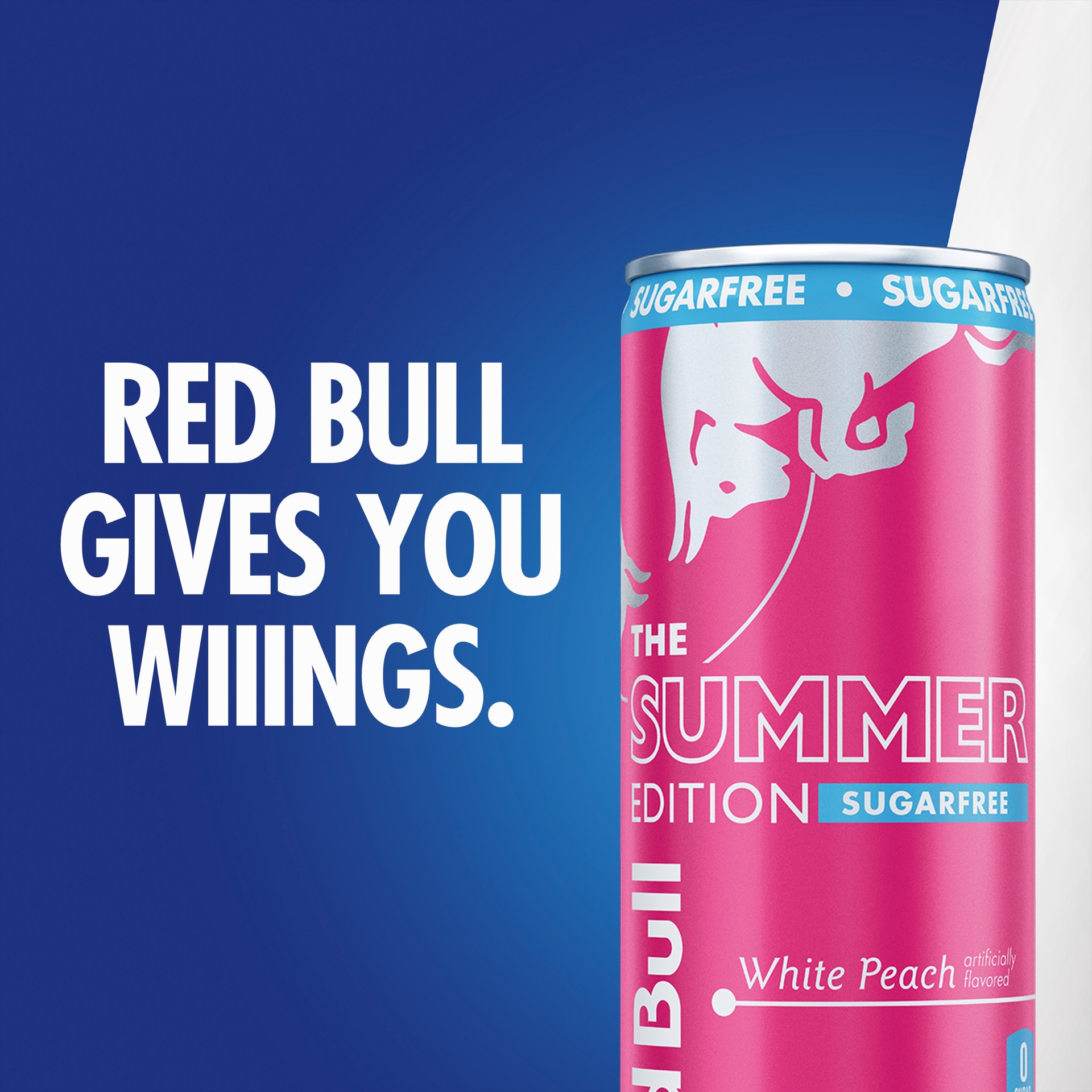 slide 2 of 7, Red Bull Summer Edition Sugarfree Energy Drink, White Peach, 12 fl. oz., Case of 24 cans, with 114mg Caffeine, Taurine & B Vitamins, 288 fl oz