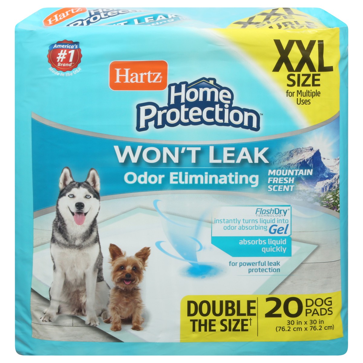 slide 12 of 12, Hartz Home Protection Mountain Fresh Scent XXL Dog Pads 20 Each, 20 ct
